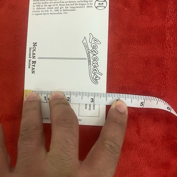 Vintage Nolan Ryan 1991 Legends Post Card Texas Rangers #1 - Picture 4 of 4